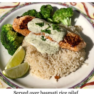 Grilled salmon platter